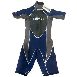 Galyan's G-force Super Stretch Neoprene Wetsuit Size Men's Medium Black / Blue